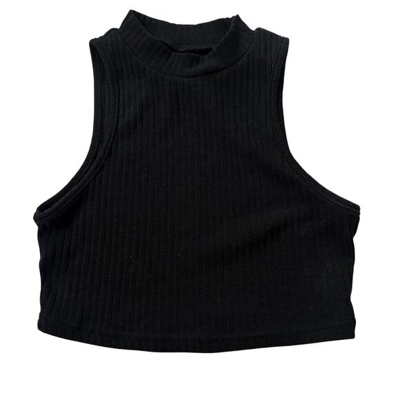 Shein Black High Neck Crop Top Women's Size Small | 25-62-2 - Picture 3 of 6